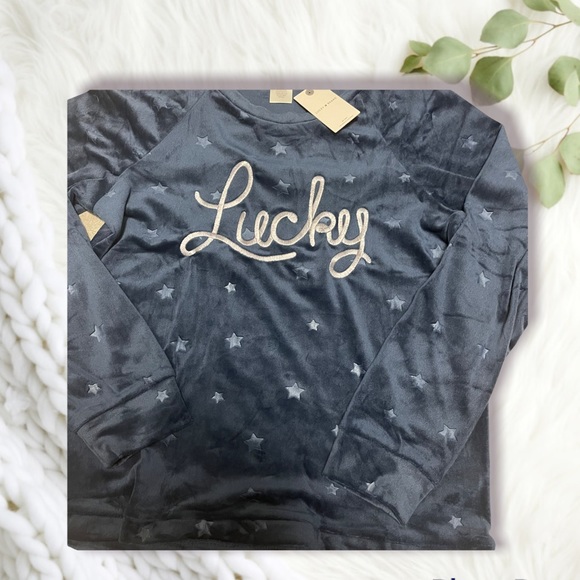 NWT LUCKY BRAND 2PC VELOUR PAJAMA SET - Picture 3 of 4